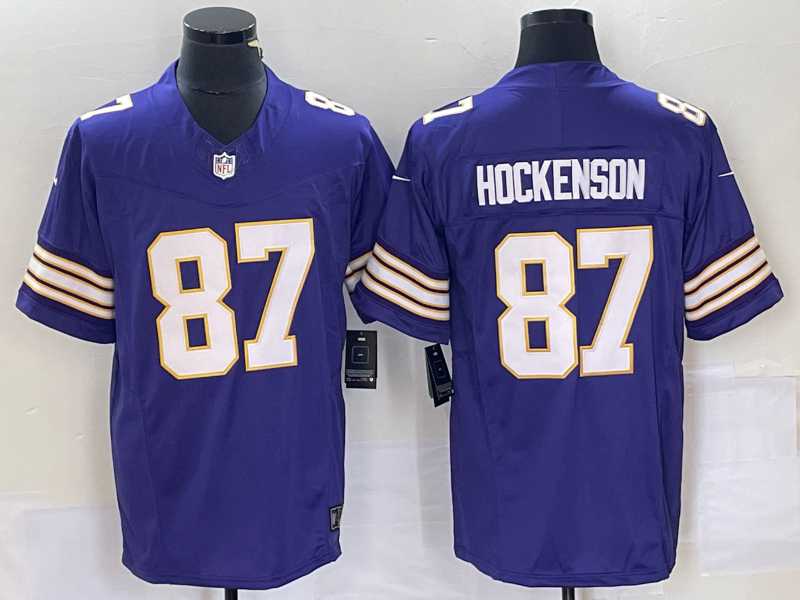 Men's Minnesota Vikings #87 TJ Hockenson Purple 2023 FUSE Vapor Limited Throwback Stitched Jersey,We sell and wholesale Men's Minnesota Vikings #87 TJ Hockenson Purple 2023 FUSE Vapor Limited Throwback Stitched Jersey on line form chian!